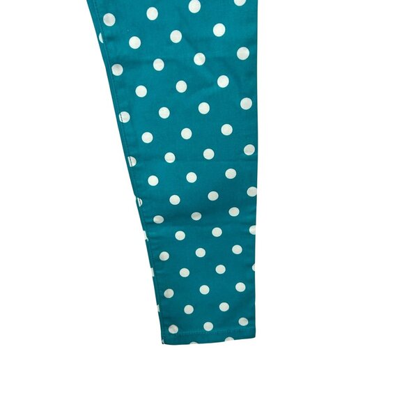 Children’s Place Girls Pants 6X/7 Turquoise White Polkadots Jeggings Jean Style - Picture 8 of 16